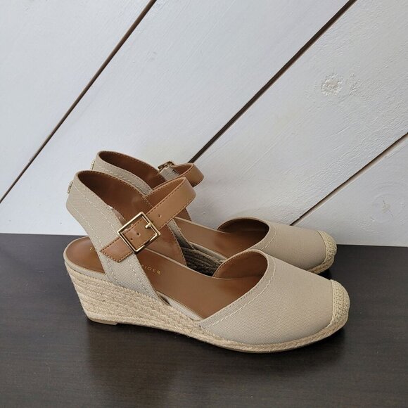 NEW Tommy Hilfiger Nilsa Espadrille Sandals Light Natural - Textile Size 10 - Picture 2 of 10